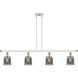 Ballston Small Bell LED 48 inch White and Polished Chrome Island Light Ceiling Light in Plated Smoke Glass
