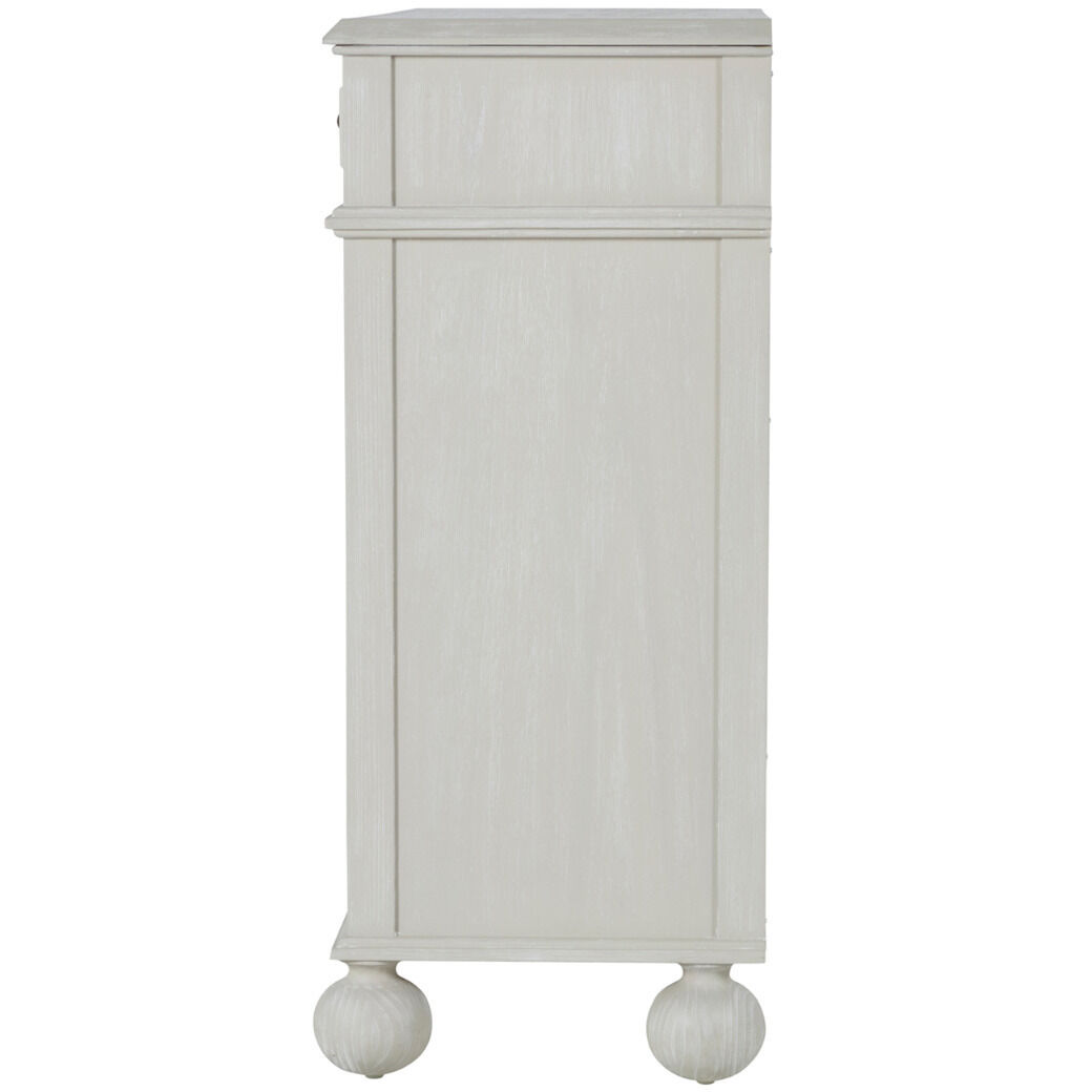 Ezekiel Cerused White / Antique Bronze Cabinet