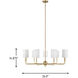 Foxdale 9 Light 36 inch Satin Brass Chandelier Ceiling Light