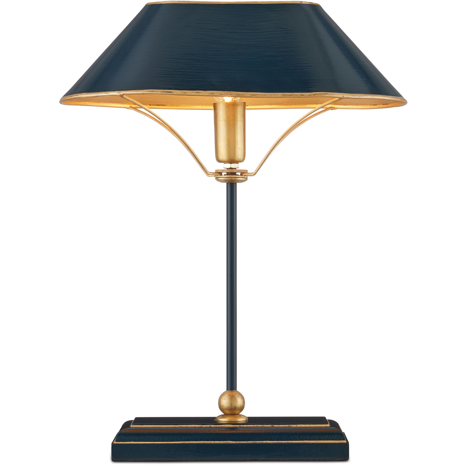 Daphne 16.5 inch 60 watt Navy/Gold Table Lamp Portable Light