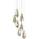 Glace 7 Light 15 inch Silver Multi-Drop Pendant Ceiling Light