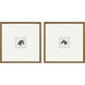 Animals Black and Beige and White Framed Art
