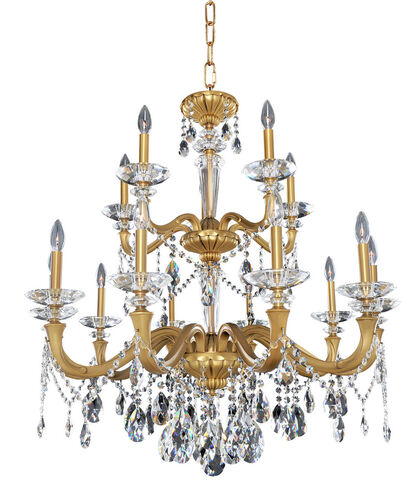 Jolivet 15 Light 36 inch Historic Brass Chandelier Ceiling Light