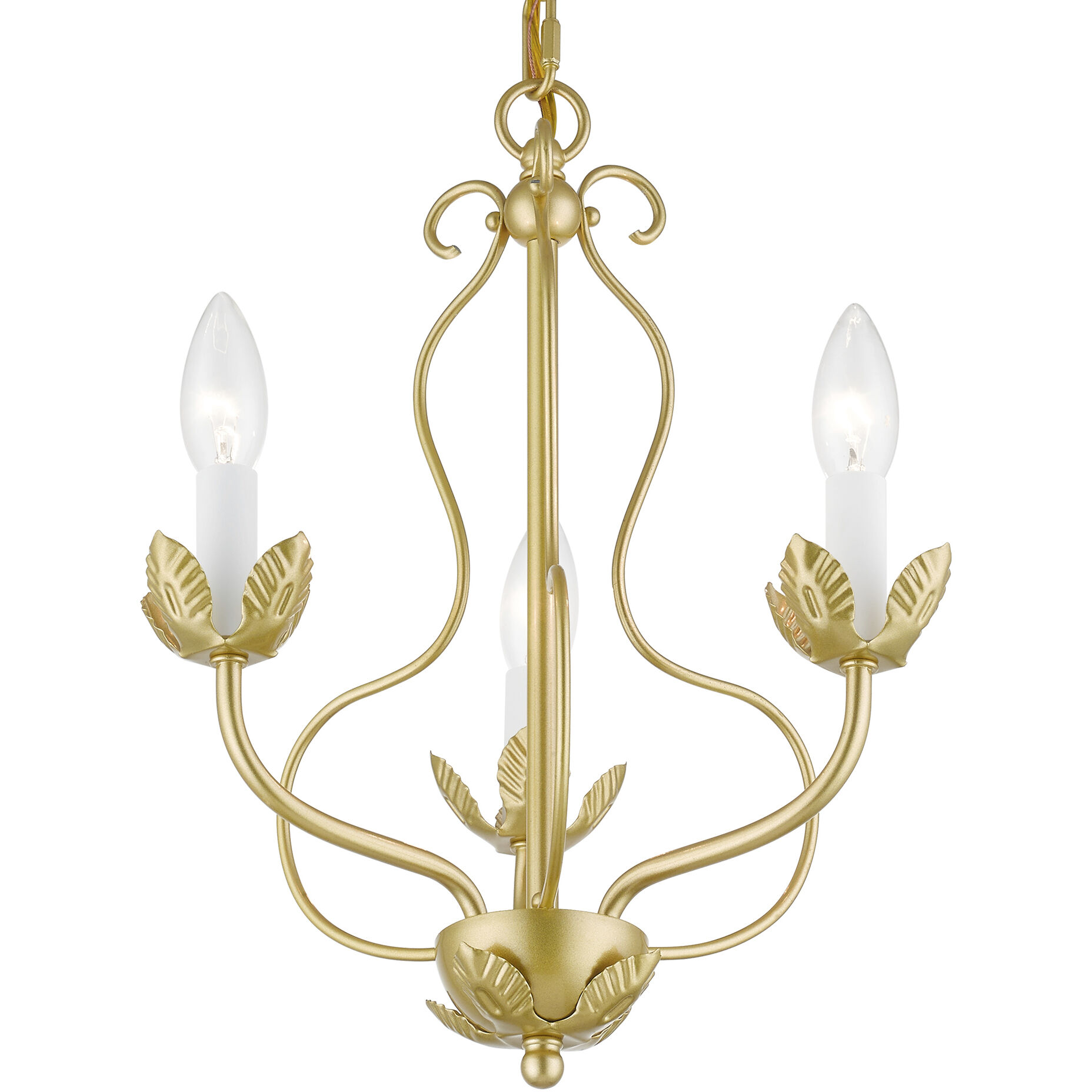 Katarina 3 Light 13 inch Soft Gold Chandelier Ceiling Light