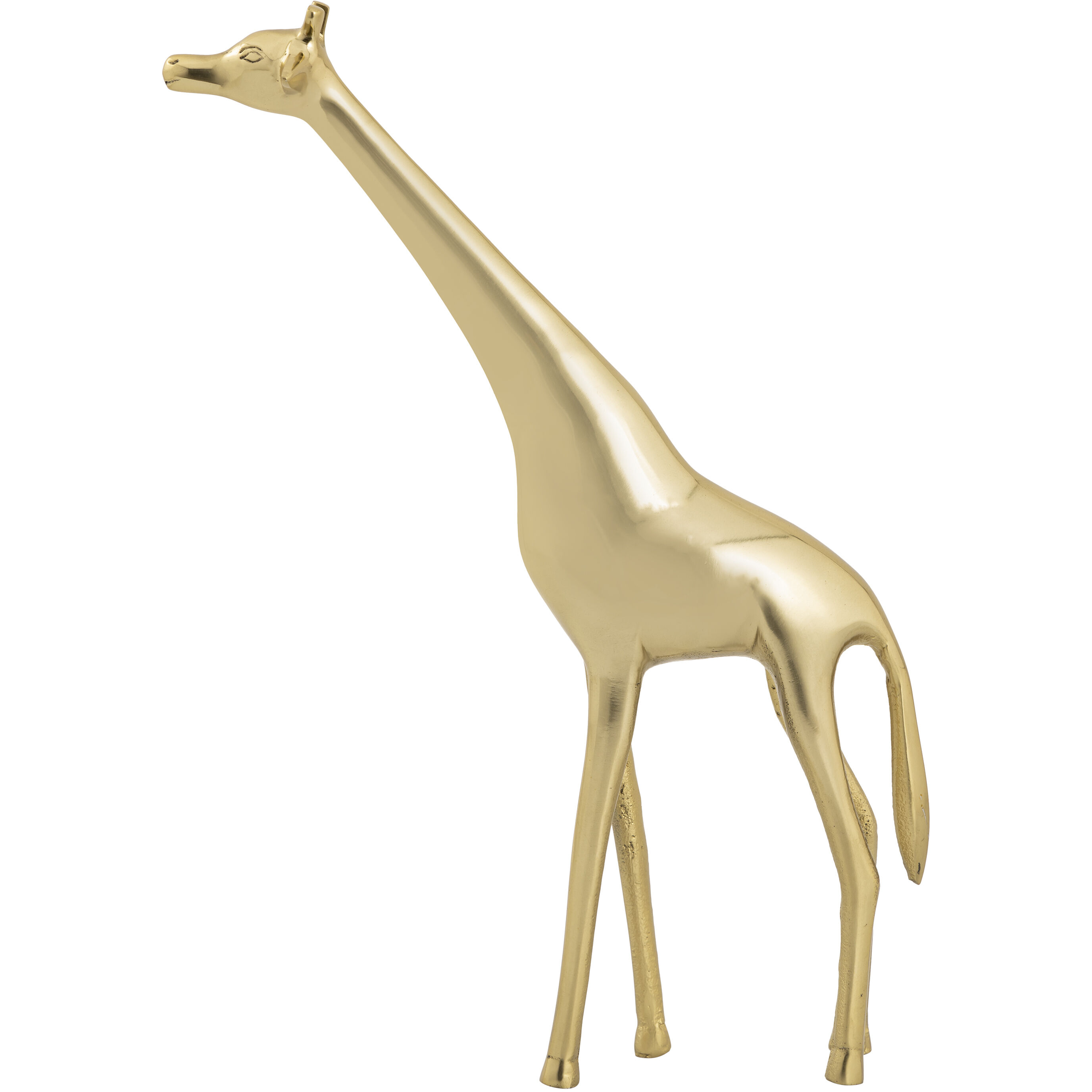 Brass Giraffe 14 X 2.5 inch Sculpture