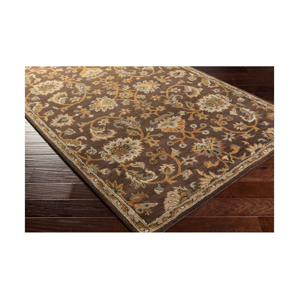 Middleton 96 X 96 inch Dark Brown Handmade Rug, Round