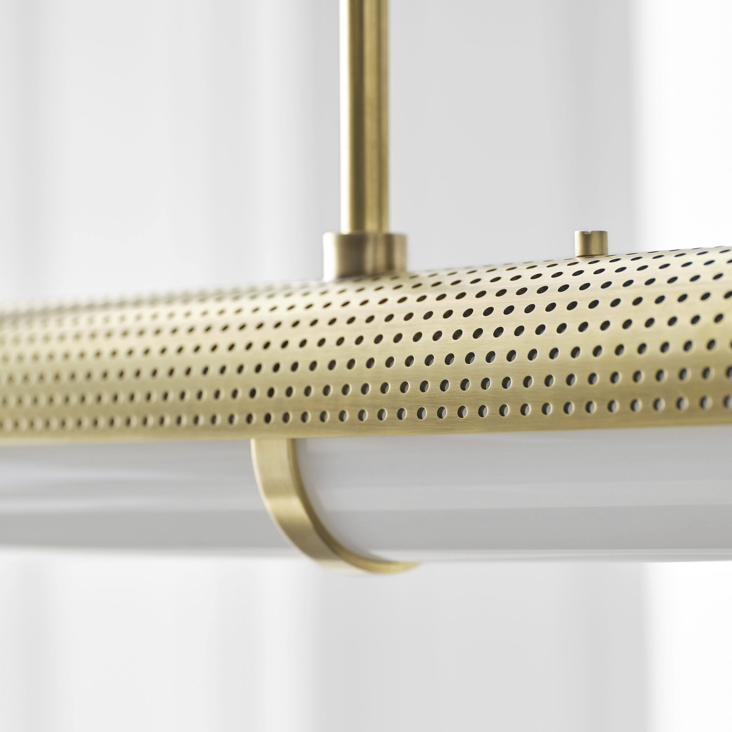 Kelly Wearstler Precision LED 50 inch Antique-Burnished Brass Linear Chandelier Ceiling Light, Large