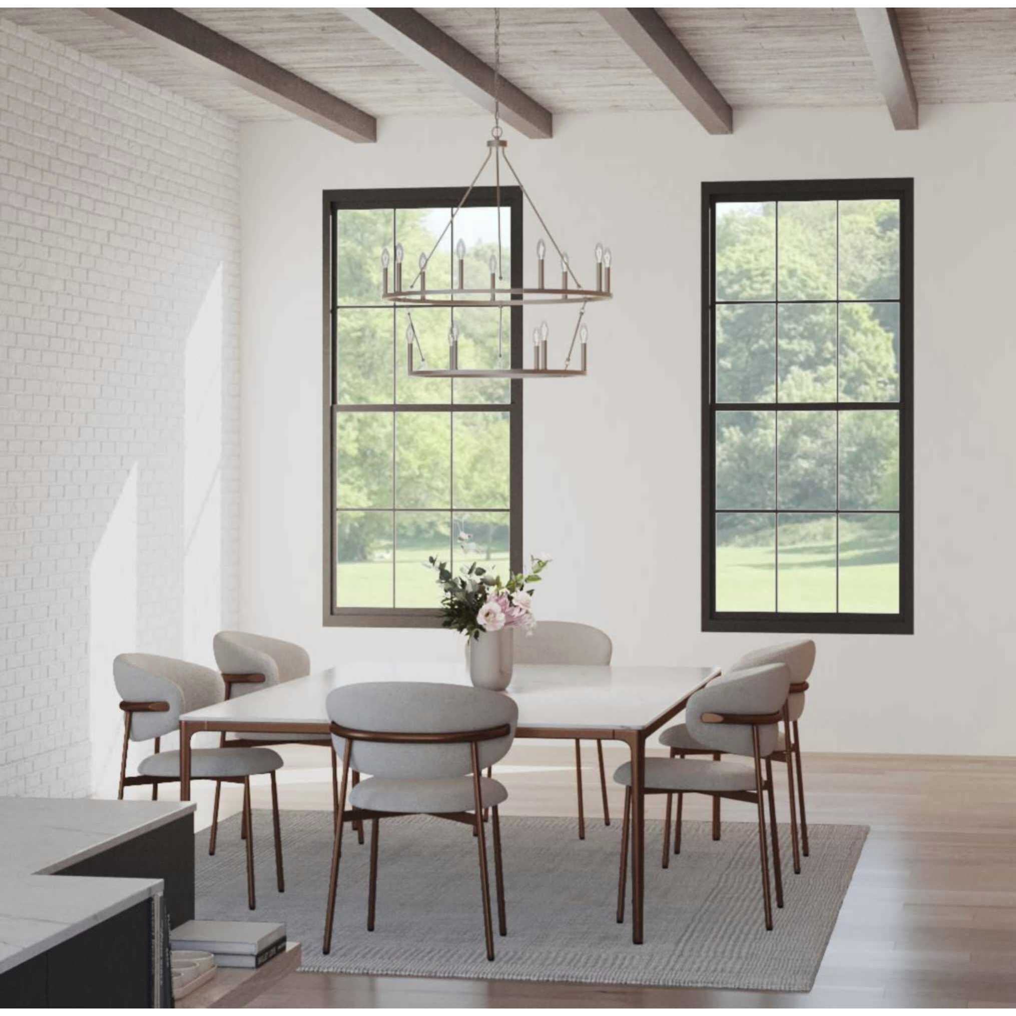 Gilliam 15 Light 35.5 inch Brushed Nickel Chandelier Ceiling Light