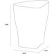 Dali 17.75 X 15.75 inch White Outdoor End Table, Small