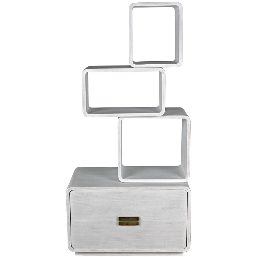 Belini White Wash Bookcase