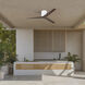 Atlas Eliza-H 56 inch Gloss White with Walnut Tone Blades Flush Mount Ceiling Fan, Atlas