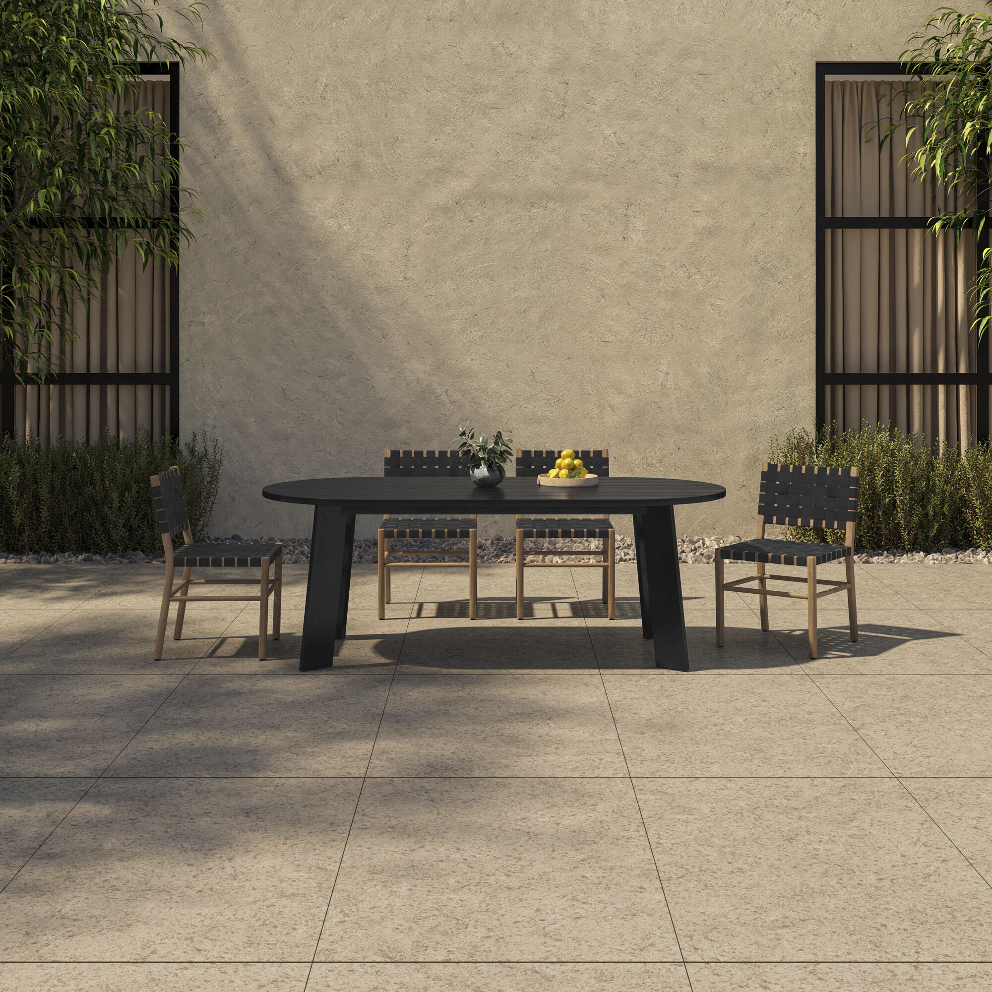 Mira Black Outdoor Dining Chair