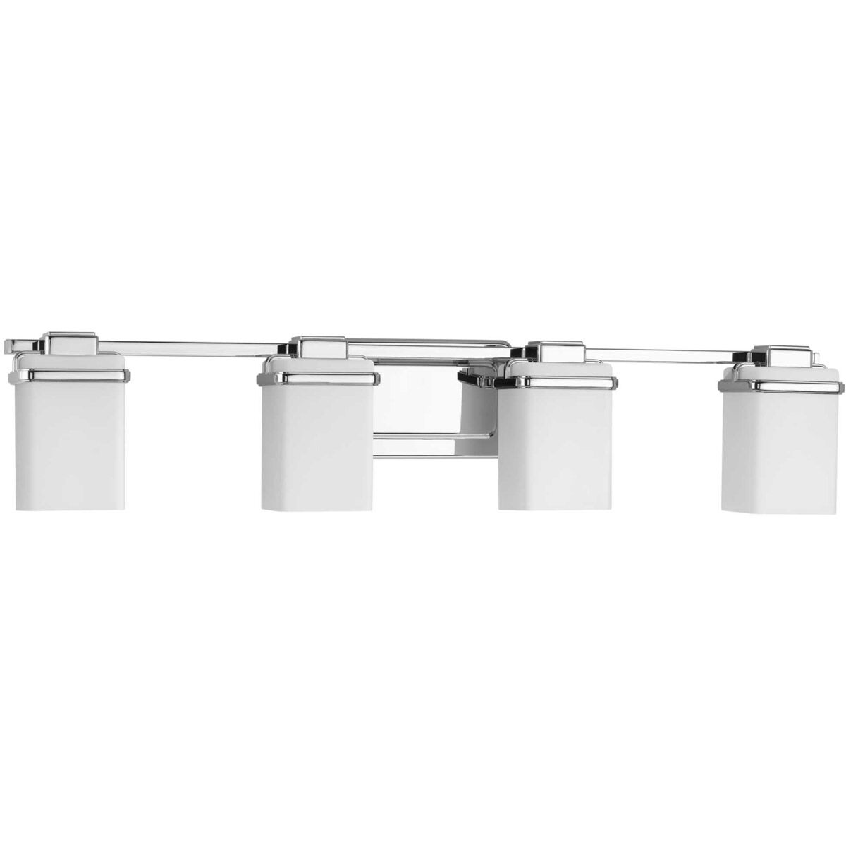 Metric 4 Light 31 inch Polished Chrome Bath Vanity Wall Light, Design Series