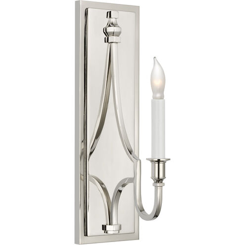 Chapman & Myers Mykonos LED 4.75 inch Polished Nickel Sconce Wall Light, Medium