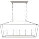 Chapman & Myers Darlana 5 Light 41 inch Polished Nickel Linear Lantern Pendant Ceiling Light, Medium