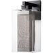 Polaris 1 Light 16.4 inch Coastal Black and Coastal Silver Outdoor Sconce, Large