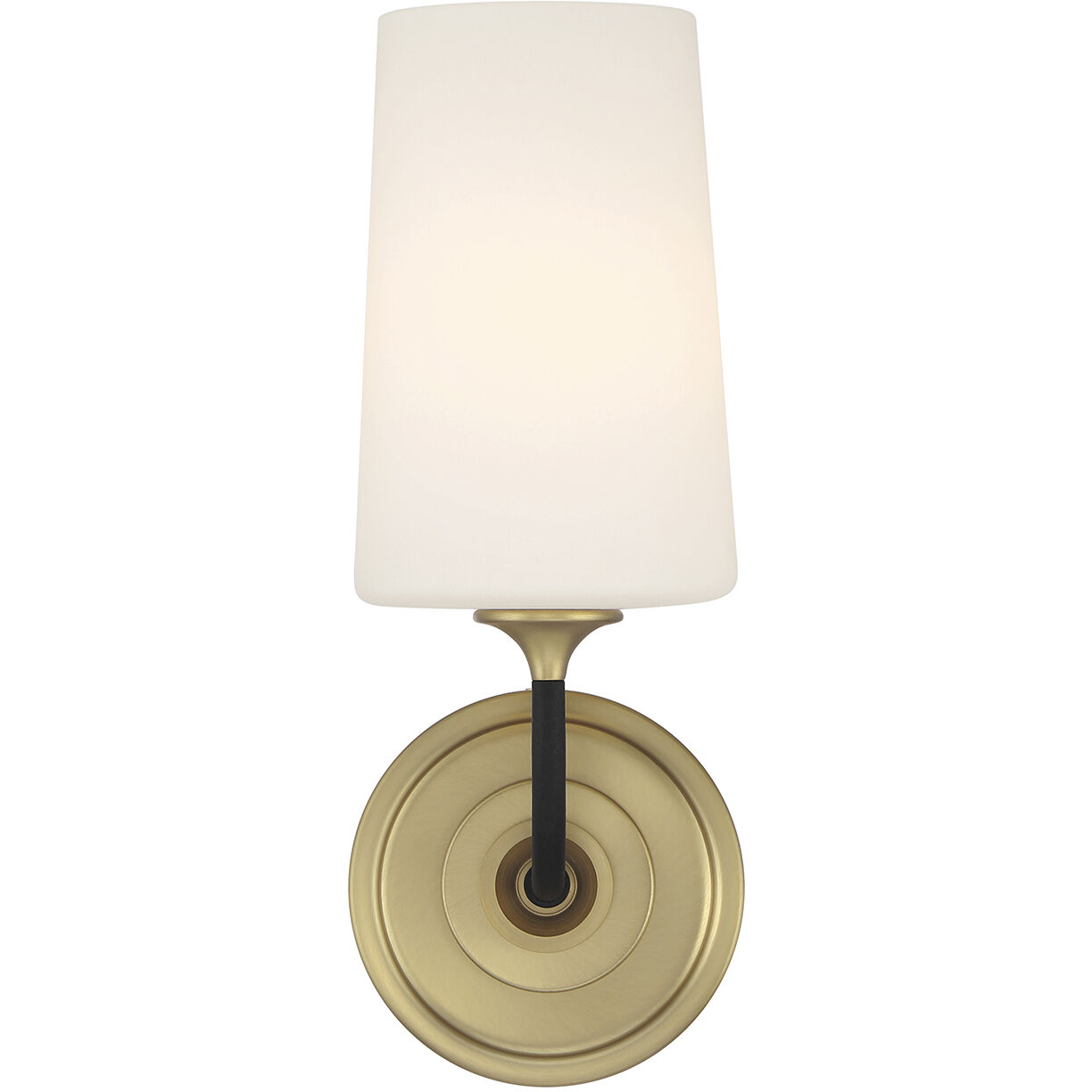 Niles Bath Sconce Wall Light in Black Forged and Modern Gold