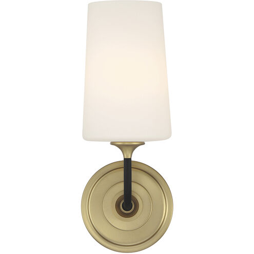 Niles 1 Light 6.25 inch Black Forged and Modern Gold Bath Wall Sconce Wall Light