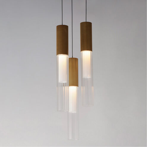 Reeds LED 11.75 inch Gold Multi-Light Pendant Ceiling Light