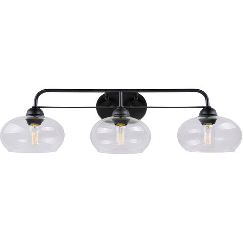 Cameron 3 Light 32 inch Black Vanity Light Wall Light