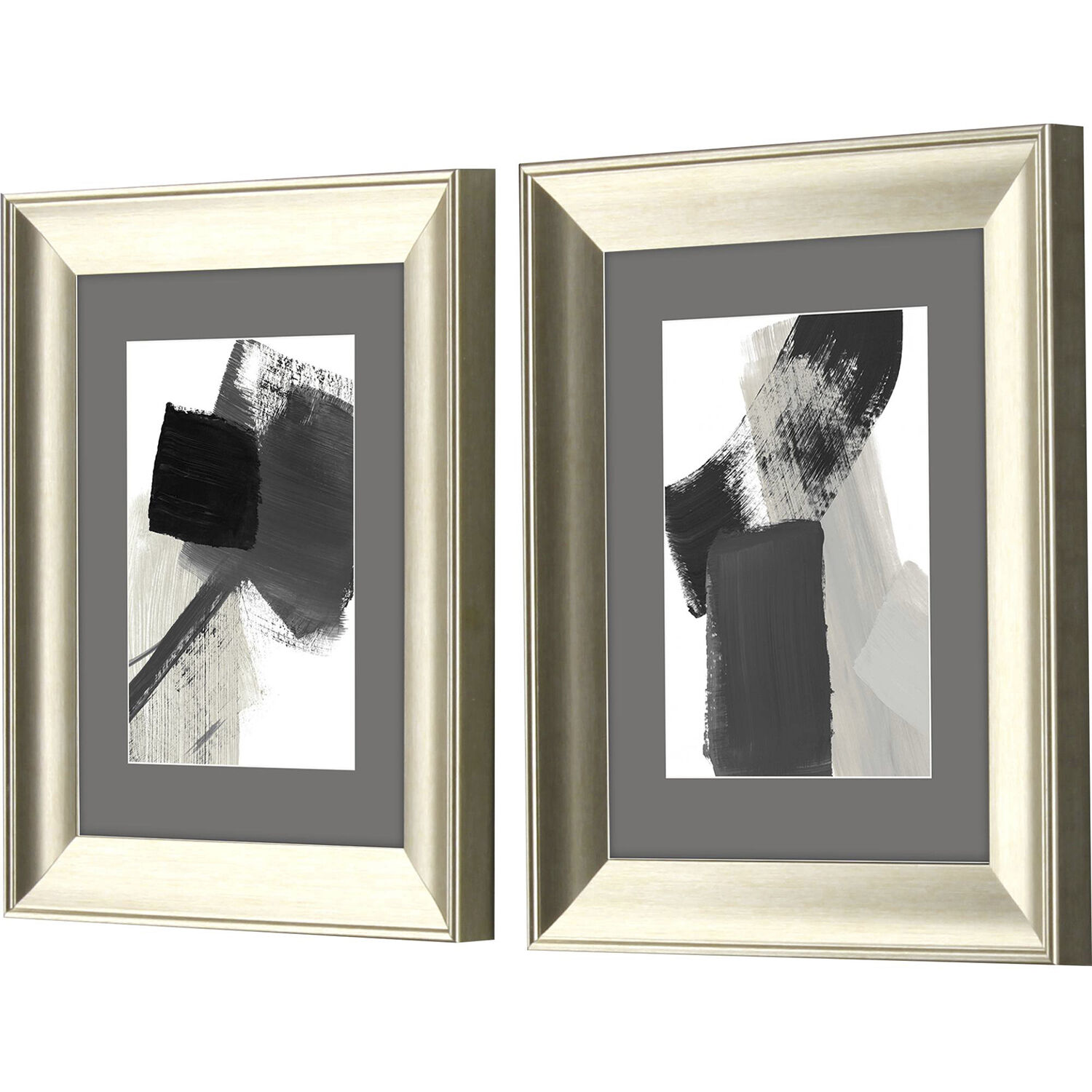 Square Inclinations Square Tendencies Black and Gray Framed Art, Propac
