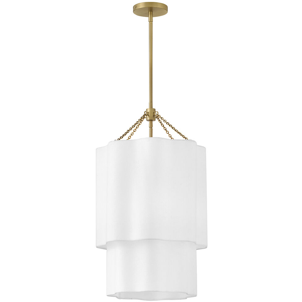 Gwen 4 Light 16 inch Lacquered Brass Pendant Ceiling Light