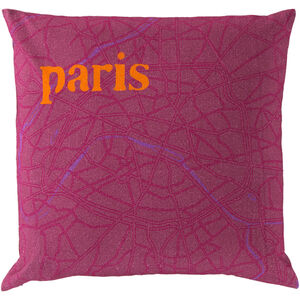 City Maps 22 inch Bright Pink, Fuchsia, Bright Purple, Bright Orange Pillow Kit