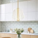 Mulberry LED 10.88 inch Brushed Gold/Light Guide Pendant Ceiling Light