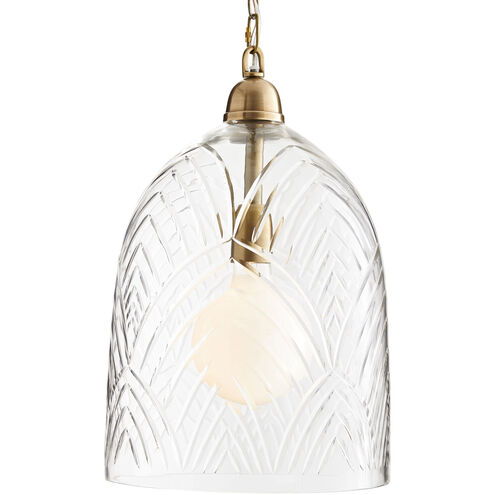 Chrissy 1 Light 12 inch Antique Brass Pendant Ceiling Light