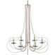 Harrow 6 Light 30.75 inch Contemporary Silver Leaf/Contemporary Silver/Clear Chandelier Ceiling Light