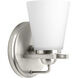 Flight 1 Light 6 inch Brushed Nickel Bath Vanity Wall Light, Design Series