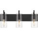 Auralume Press LED 24 inch Matte Black Bath Vanity Light Wall Light