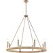 Cabana 8 Light 38 inch Lacquered Gold Chandelier Ceiling Light