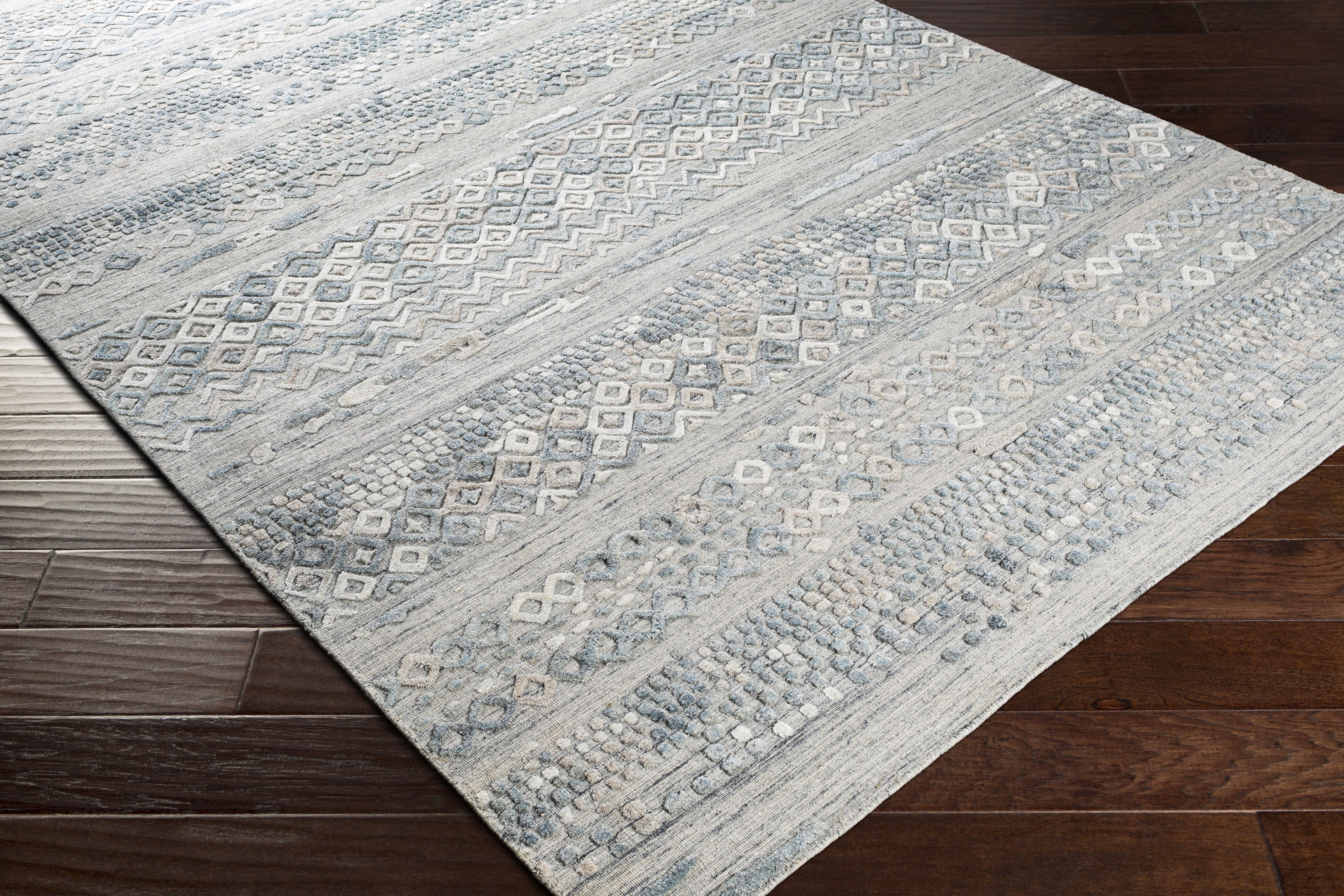 Makalu 72 X 48 inch Pale Blue Rug in 4 X 6, Rectangle