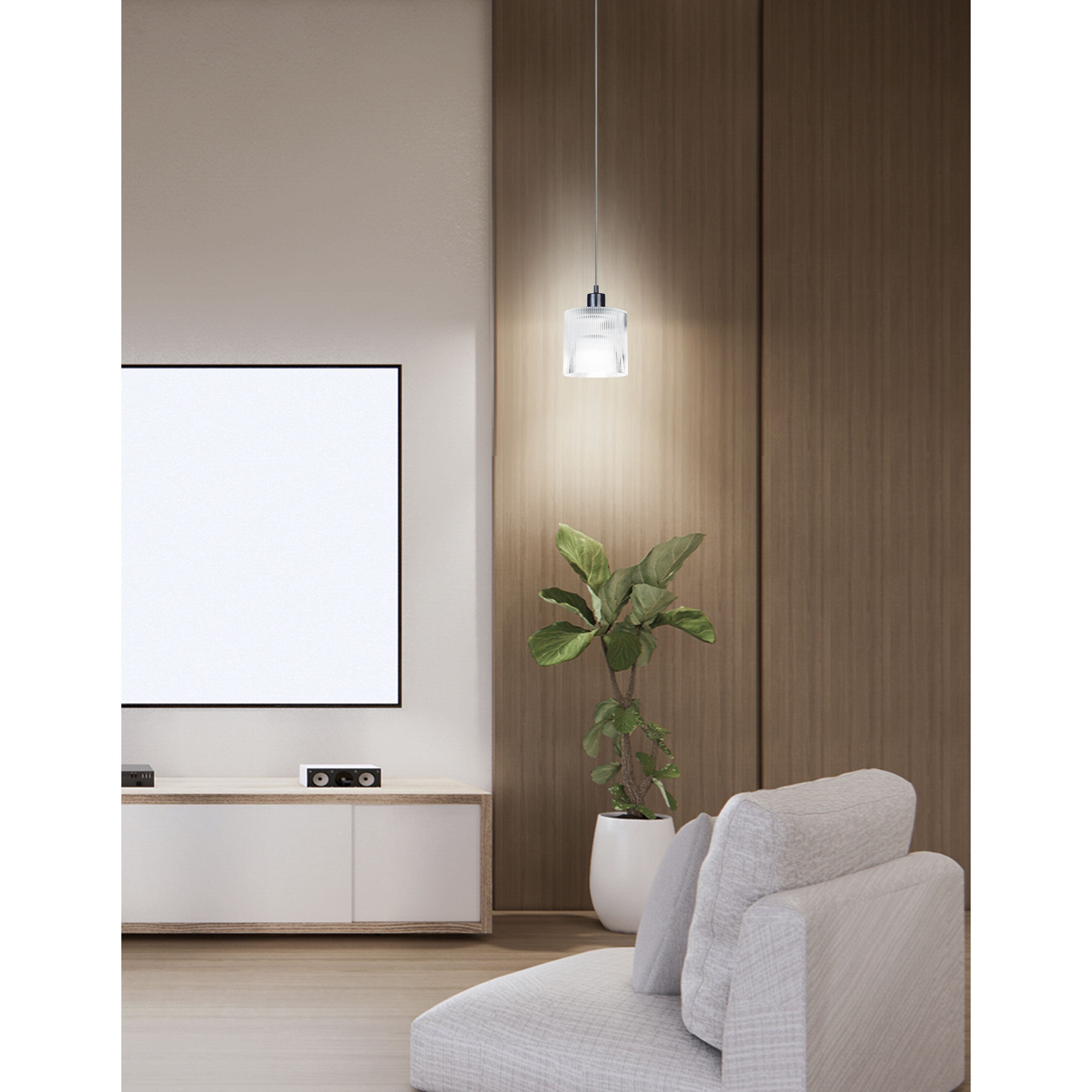 Nadine LED 7 inch Matte Black Pendant Ceiling Light