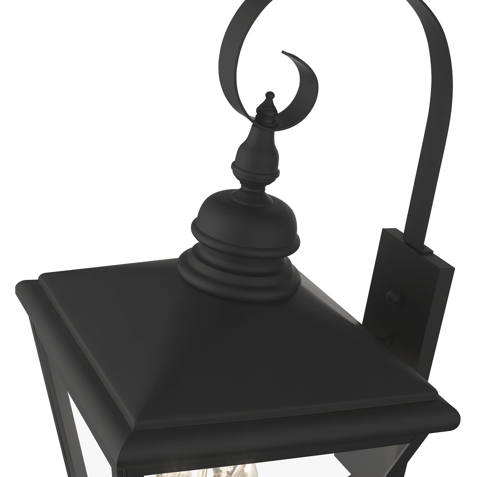 Adams 4 Light 14.25 inch Black with Brushed Nickel Finish Cluster Outdoor Extra Large Wall Lantern Wall Light