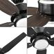 Byars 54 inch Matte Black with Matte Black/Antique Black Blades Ceiling Fan