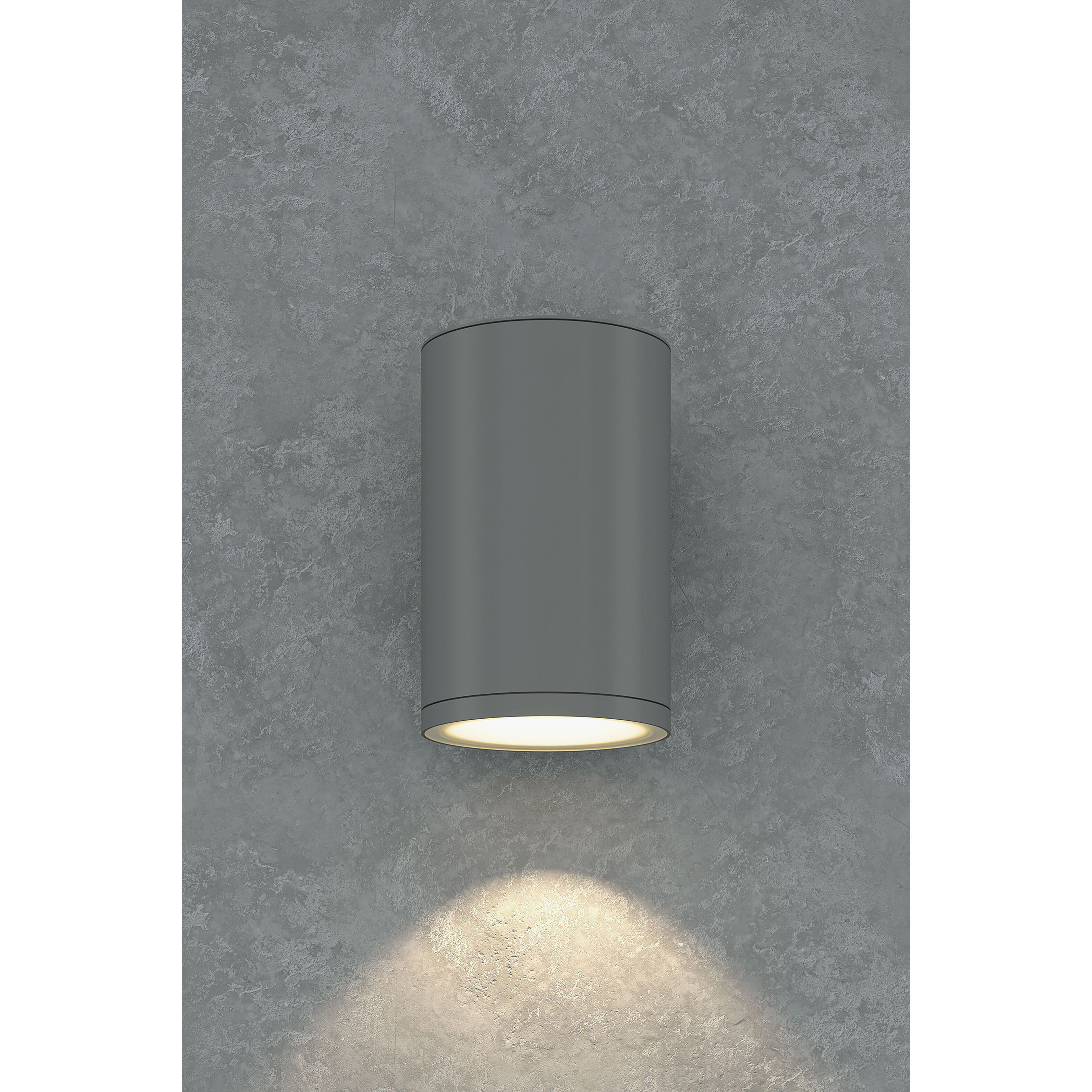 Outdoor Cylinder LED Wall Sconce Wall Light in Silver