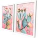 Blush Botanicals Pink and Turquoise and Green Framed Art, Propac