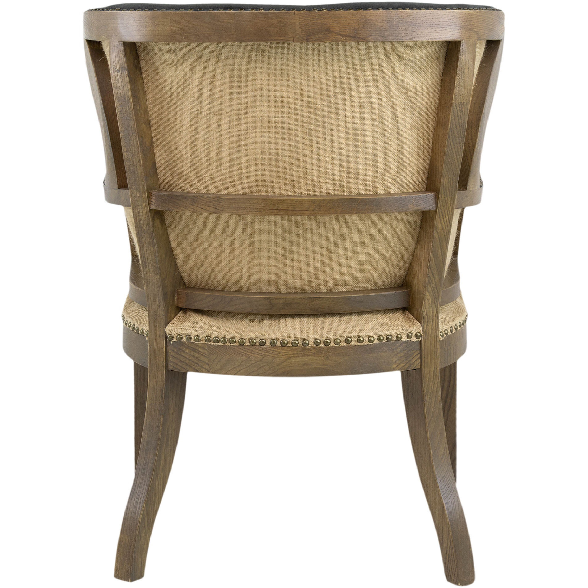 Dugan Dark Grey and Brown Arm Chair