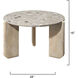 Quarry 28 X 18 inch Terrazzo and White Bleached Wood Coffee Table