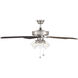 Traditional 52 inch Brushed Nickel with Chestnut and Grey Weathered Oak Blades Ceiling Fan