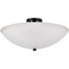 Jeanne 3 Light 19.7 inch Black Flush Mount Ceiling Light