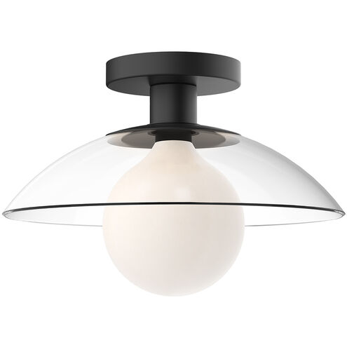Alora Mood Francesca 1 Light 11.88 inch Matte Black Semi Flush Mount Ceiling Light