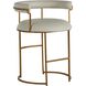 Mack 31.25 inch Stained Gold / White Leather Bar Counter Stool