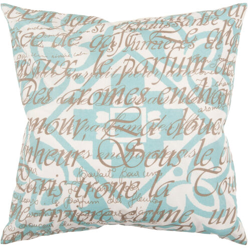 Decorative Pillows 22 inch Dark Brown, Beige, Teal Pillow Kit