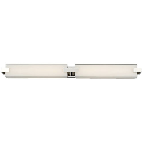 Bliss LED 36 inch Polished Nickel Bath Vanity & Wall Light in 2700K, dweLED