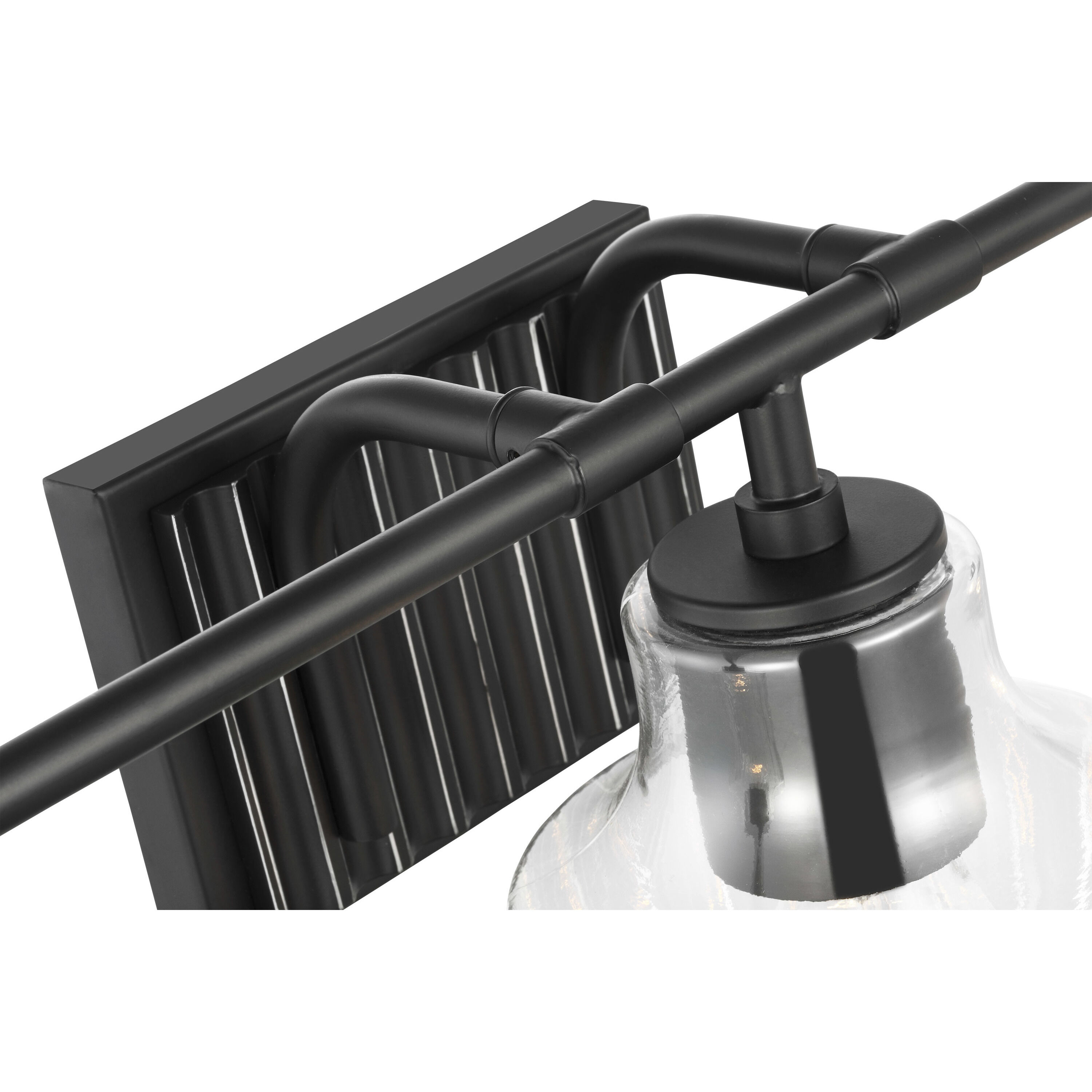 Destin 3 Light 24 inch Black with Silver Accents Bathroom Vanity Light Wall Light