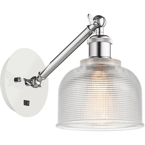 Ballston Dayton 1 Light 6 inch White and Polished Chrome Sconce Wall Light