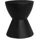 Hourglass 18 inch Black Garden Stool, Outdoor